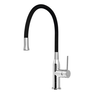 Sapho - Torneira para lava-loiça com braço flexível SILI preto/latão