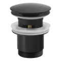 Sapho - Válvula click-clack para lavatório, Ø 6,7 cm, preto mate