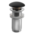 Sapho - Válvula de escoamento para lavatório Ø 7 cm, preto mate/cromado brilhante