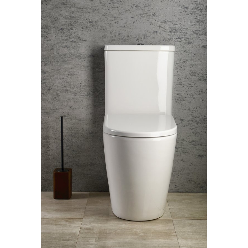 Sapho - WC combinado TURKU, saída inferior/traseira, cerâmica/branca