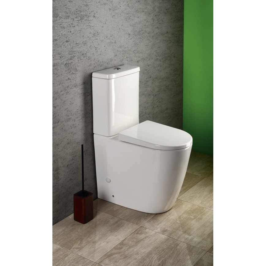 Sapho - WC combinado TURKU, saída inferior/traseira, cerâmica/branca