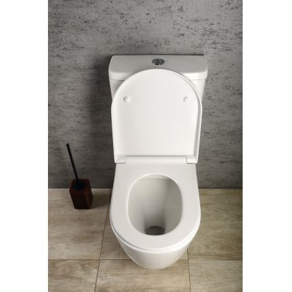 Sapho - WC combinado TURKU, saída inferior/traseira, cerâmica/branca