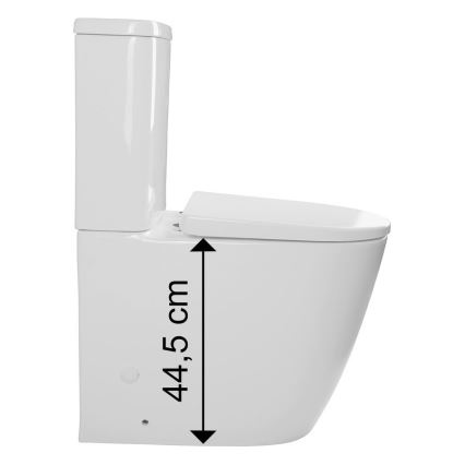 Sapho - WC combinado TURKU, saída inferior/traseira, cerâmica/branca