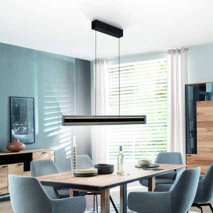 Schöner Wohnen 11316-18 - Lustre pendente LED dimerizável em cabo LENA LED/32W/230V 105 cm preto