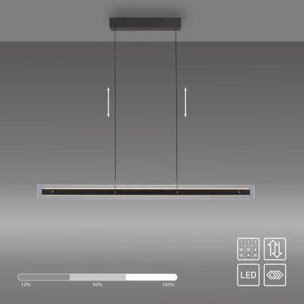 Schöner Wohnen 11316-18 - Lustre pendente LED dimerizável em cabo LENA LED/32W/230V 105 cm preto