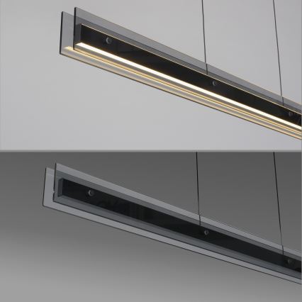 Schöner Wohnen 11316-18 - Lustre pendente LED dimerizável em cabo LENA LED/32W/230V 105 cm preto