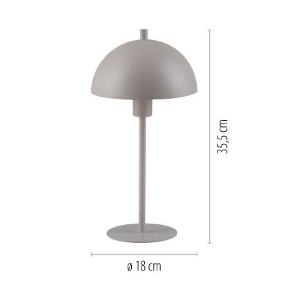 Schöner Wohnen 11726-39 - Candeeiro de mesa ALI 1xE14/15W/230V cinzento