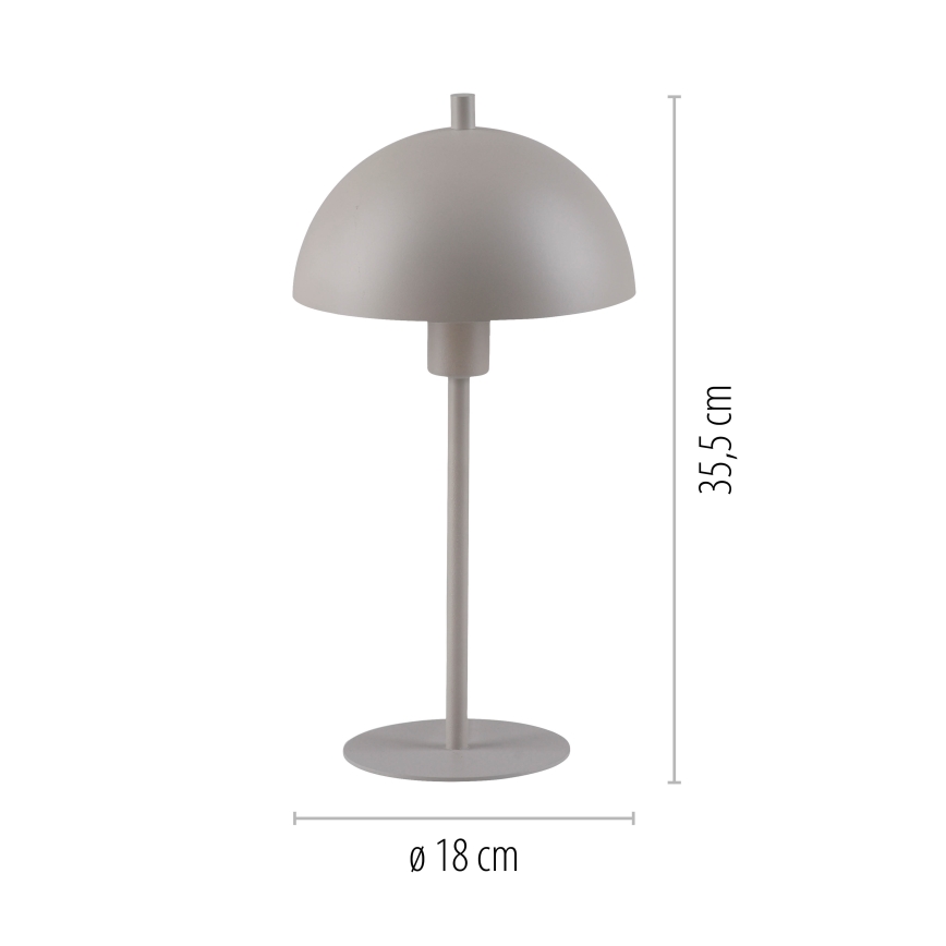 Schöner Wohnen 11726-39 - Candeeiro de mesa ALI 1xE14/15W/230V cinzento