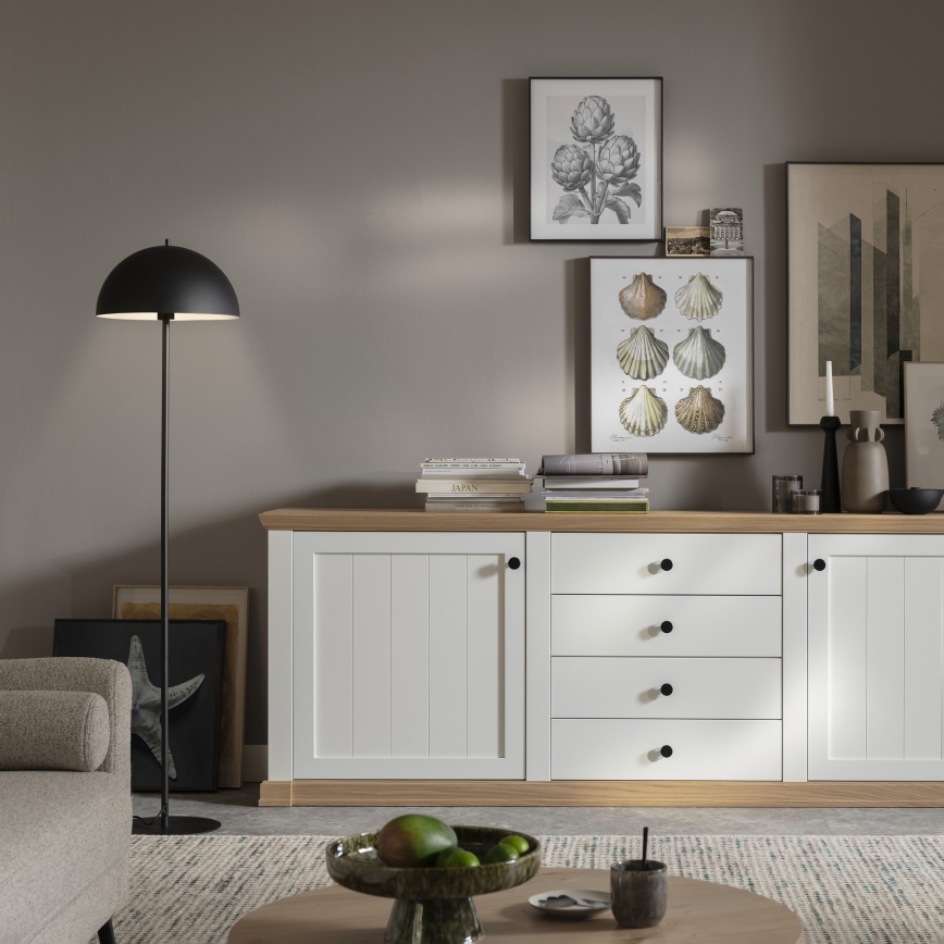 Schöner Wohnen 11727-18 - Candeeiro de pé ALI 1xE27/25W/230V preto