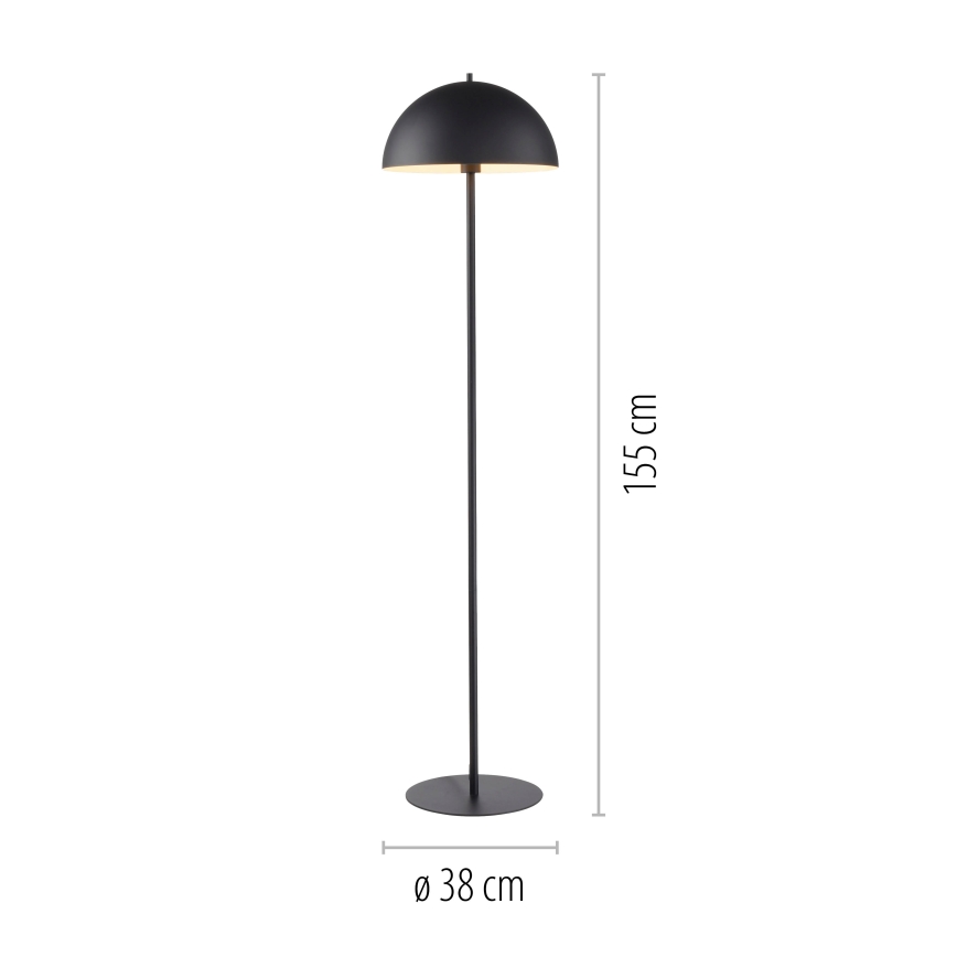 Schöner Wohnen 11727-18 - Candeeiro de pé ALI 1xE27/25W/230V preto