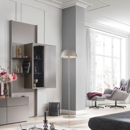 Schöner Wohnen 11727-39 - Candeeiro de pé ALI 1xE27/25W/230V cinzento