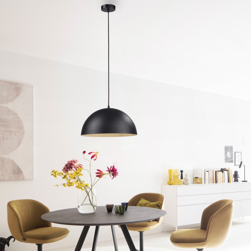 Schöner Wohnen 11728-18 - Lustre suspenso em cabo ALI 1xE27/25W/230V Ø 38 cm preto
