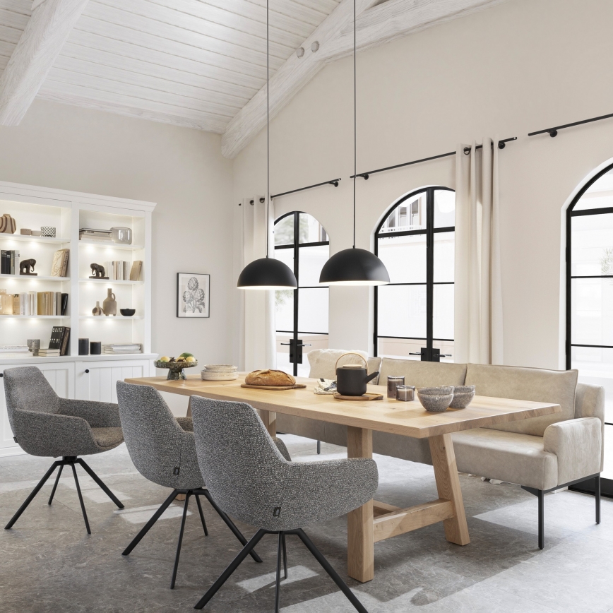 Schöner Wohnen 11728-18 - Lustre suspenso em cabo ALI 1xE27/25W/230V Ø 38 cm preto