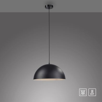 Schöner Wohnen 11728-18 - Lustre suspenso em cabo ALI 1xE27/25W/230V Ø 38 cm preto