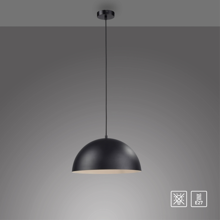 Schöner Wohnen 11728-18 - Lustre suspenso em cabo ALI 1xE27/25W/230V Ø 38 cm preto