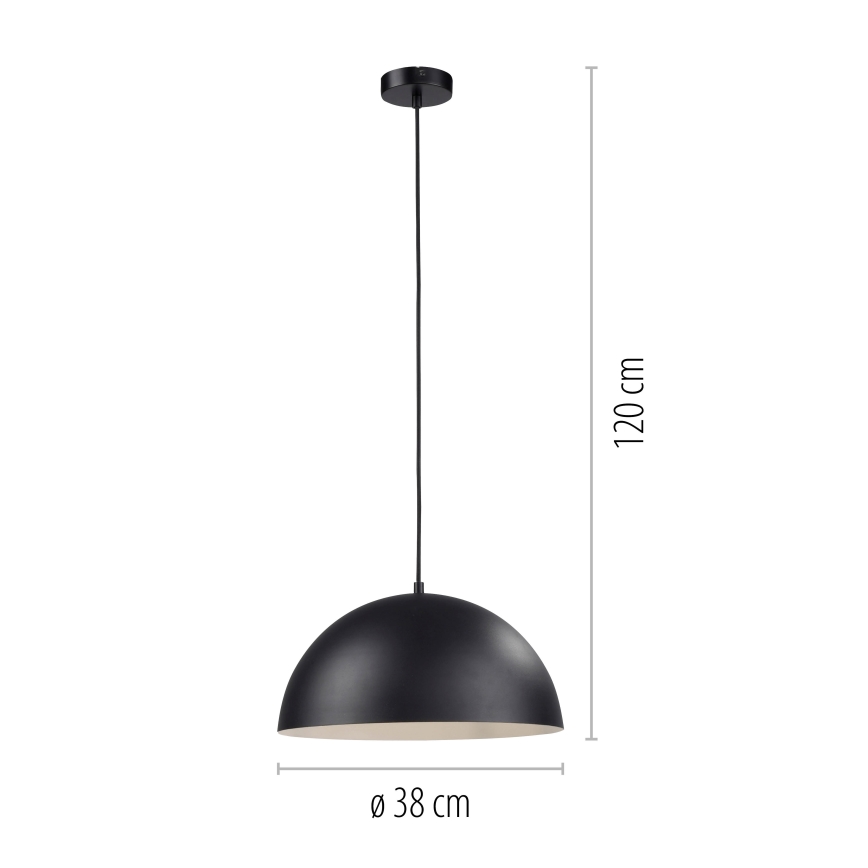 Schöner Wohnen 11728-18 - Lustre suspenso em cabo ALI 1xE27/25W/230V Ø 38 cm preto