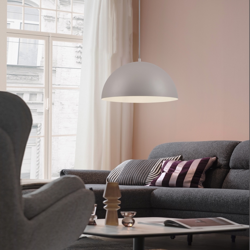 Schöner Wohnen 11728-39 - Lustre suspenso por cabo ALI 1xE27/25W/230V Ø 38 cm cinzento