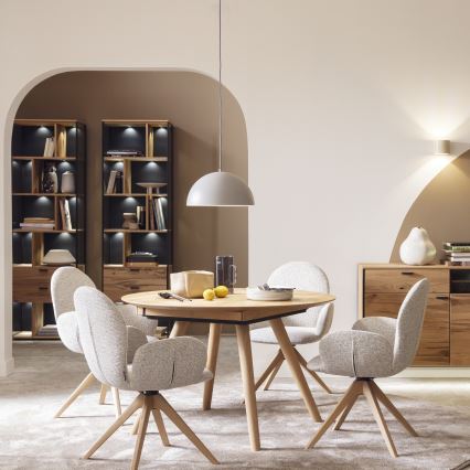 Schöner Wohnen 11728-39 - Lustre suspenso por cabo ALI 1xE27/25W/230V Ø 38 cm cinzento