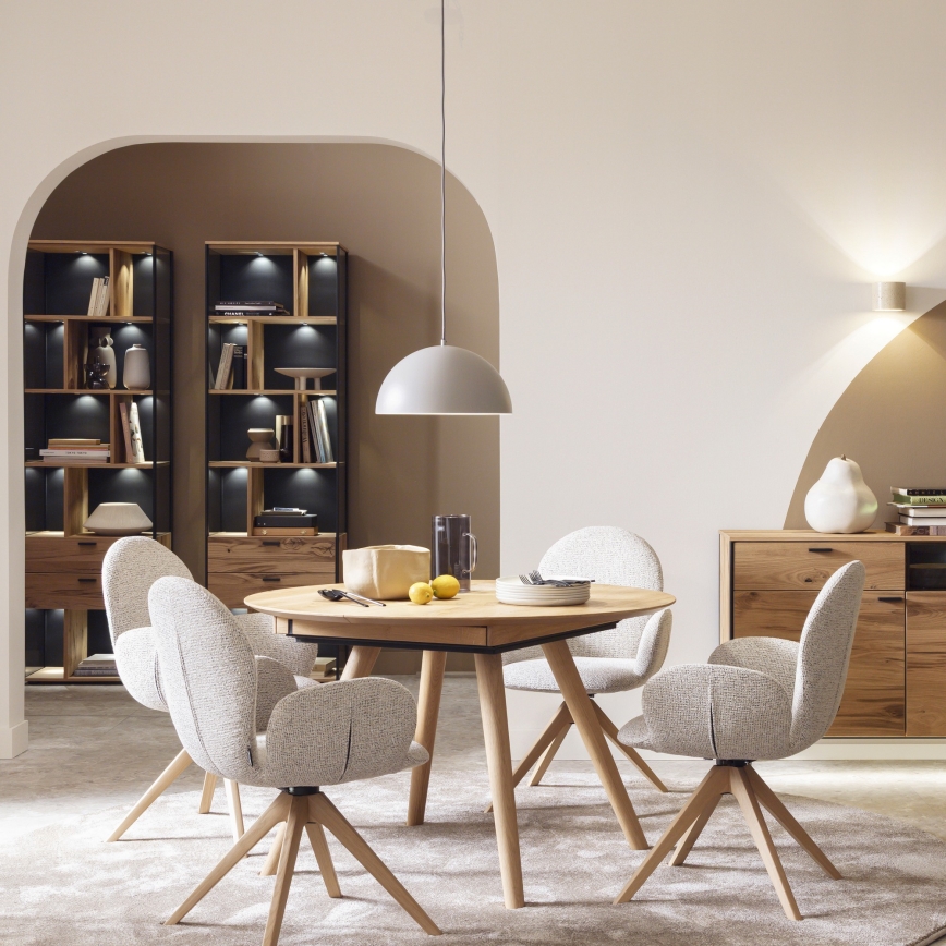 Schöner Wohnen 11728-39 - Lustre suspenso por cabo ALI 1xE27/25W/230V Ø 38 cm cinzento