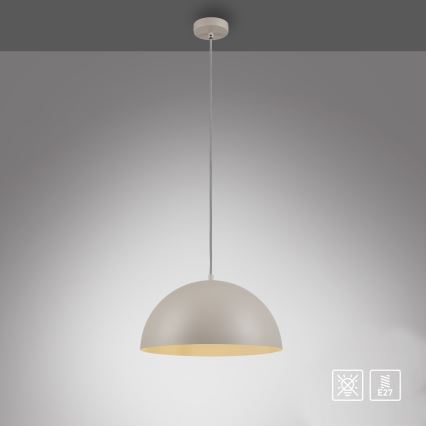 Schöner Wohnen 11728-39 - Lustre suspenso por cabo ALI 1xE27/25W/230V Ø 38 cm cinzento
