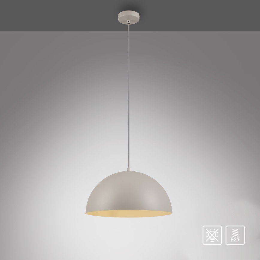 Schöner Wohnen 11728-39 - Lustre suspenso por cabo ALI 1xE27/25W/230V Ø 38 cm cinzento