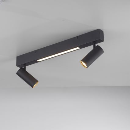 Schöner Wohnen 11793-18 - Spot LED orientável DANTE 2xGU10/10W/230V + LED/7,2W preto