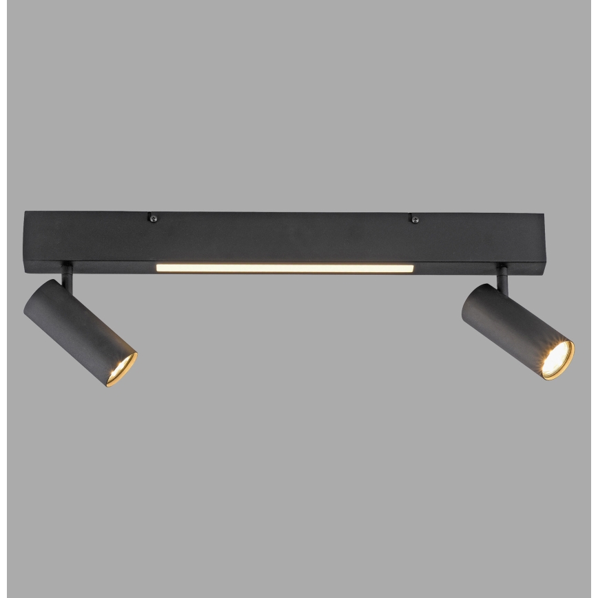 Schöner Wohnen 11793-18 - Spot LED orientável DANTE 2xGU10/10W/230V + LED/7,2W preto