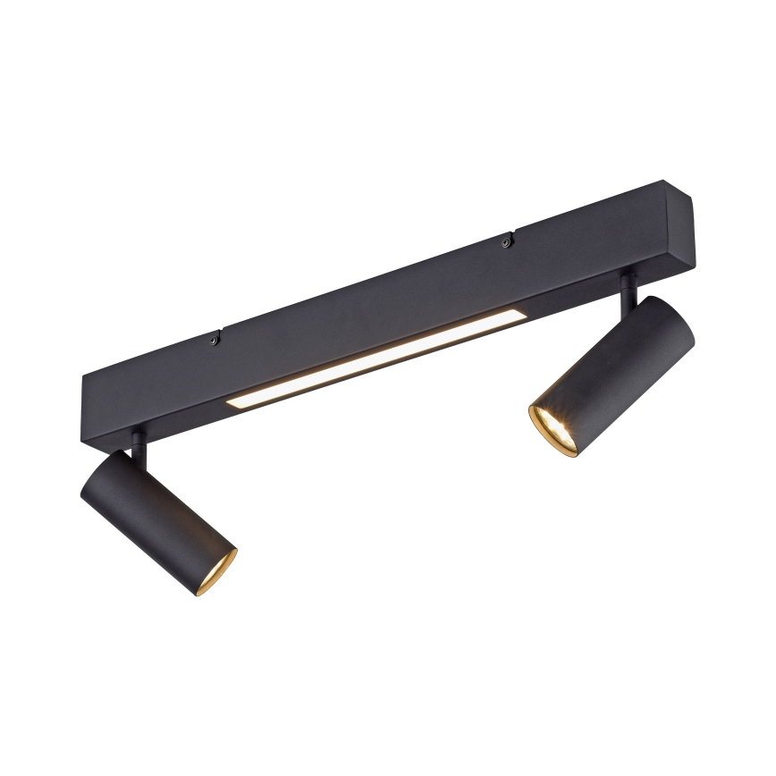 Schöner Wohnen 11793-18 - Spot LED orientável DANTE 2xGU10/10W/230V + LED/7,2W preto