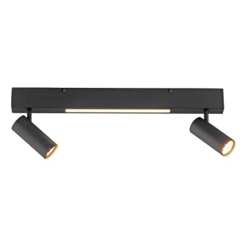 Schöner Wohnen 11793-18 - Spot LED orientável DANTE 2xGU10/10W/230V + LED/7,2W preto