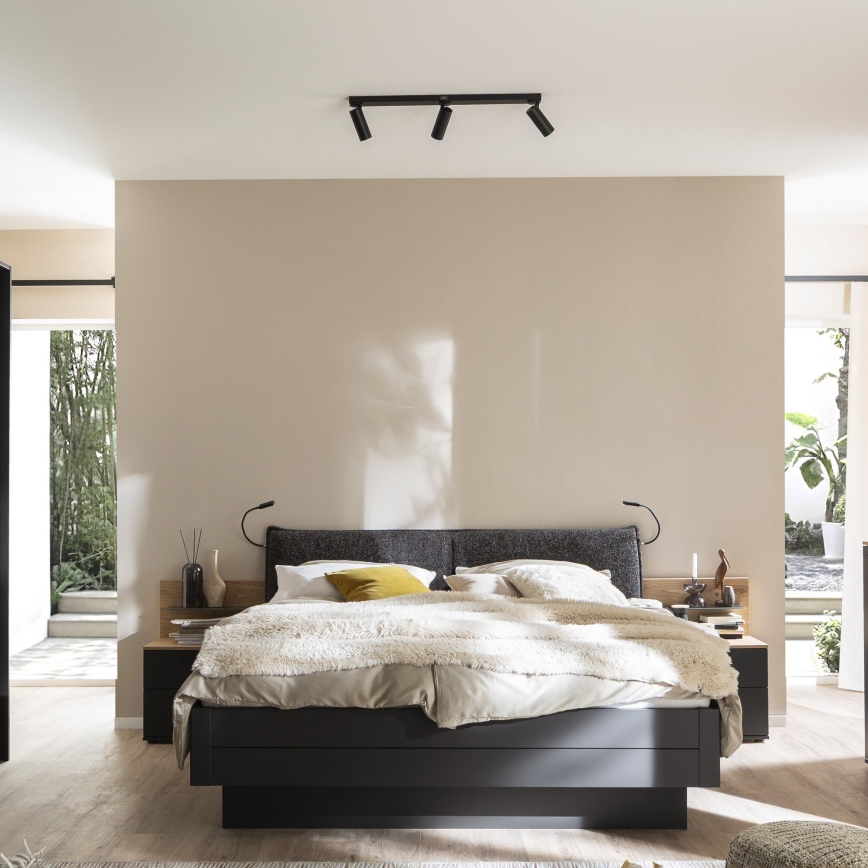 Schöner Wohnen 11794-18 - Spot LED DANTE 3xGU10/10W/230V + LED/14,4W preto