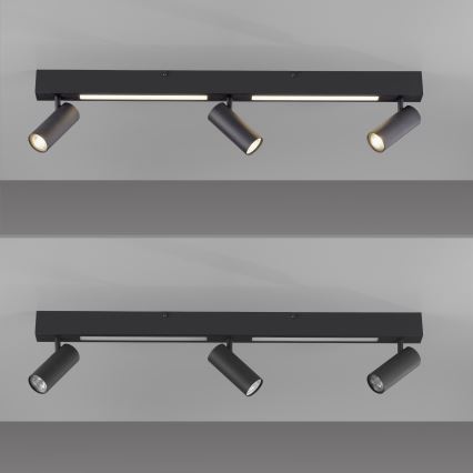 Schöner Wohnen 11794-18 - Spot LED DANTE 3xGU10/10W/230V + LED/14,4W preto