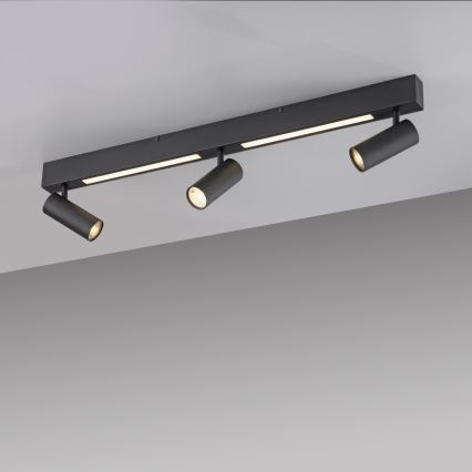 Schöner Wohnen 11794-18 - Spot LED DANTE 3xGU10/10W/230V + LED/14,4W preto