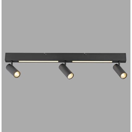 Schöner Wohnen 11794-18 - Spot LED DANTE 3xGU10/10W/230V + LED/14,4W preto