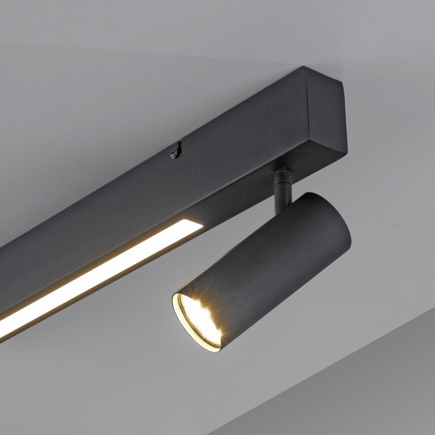 Schöner Wohnen 11794-18 - Spot LED DANTE 3xGU10/10W/230V + LED/14,4W preto