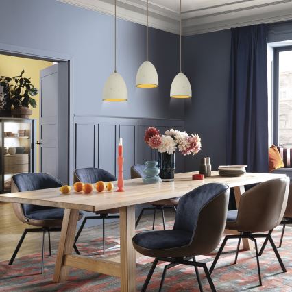 Schöner Wohnen 12541-42 - Lustre suspenso por cabo TRAVENTA 3xE27/40W/230V betão