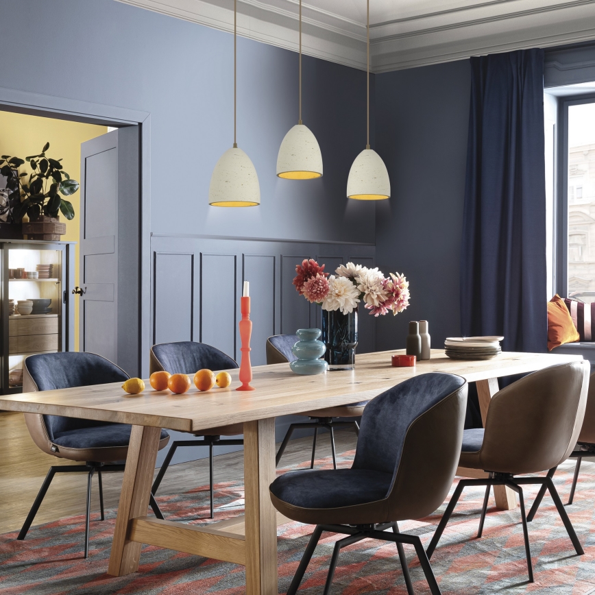 Schöner Wohnen 12541-42 - Lustre suspenso por cabo TRAVENTA 3xE27/40W/230V betão