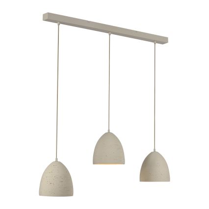 Schöner Wohnen 12541-42 - Lustre suspenso por cabo TRAVENTA 3xE27/40W/230V betão