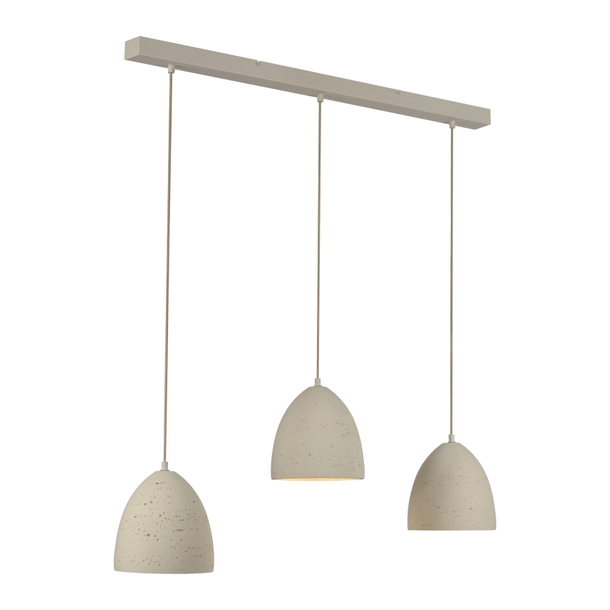 Schöner Wohnen 12541-42 - Lustre suspenso por cabo TRAVENTA 3xE27/40W/230V betão
