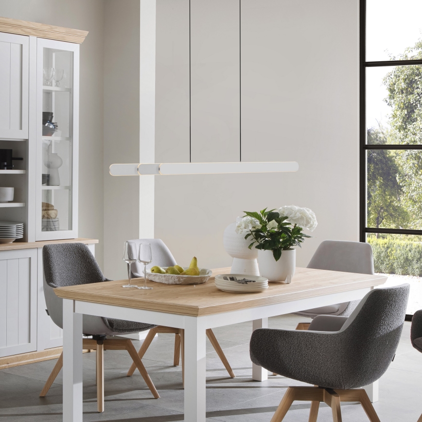 Schöner Wohnen 12577-16 - Lustre dimerizável suspenso por cabo ADRIANA ROUND 2xLED/24W/230V 2700/3000/3500/4000/5000K 160 cm branco