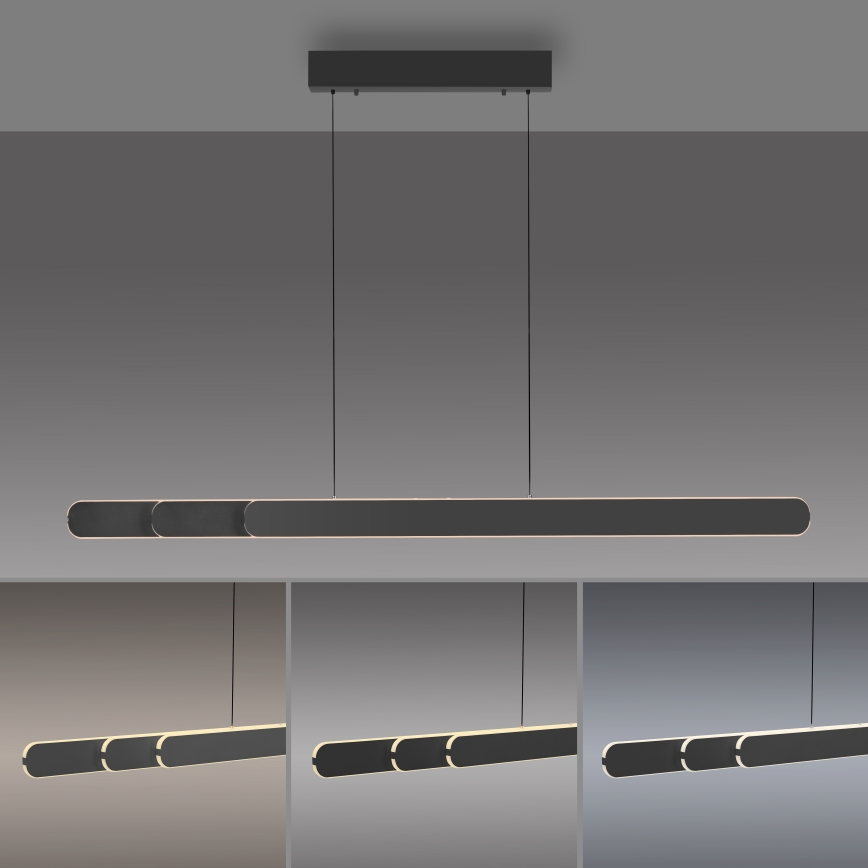 Schöner Wohnen 12577-18 - Lustre LED dimerizável suspenso por cabo ADRIANA ROUND 2xLED/24W/230V 2700/3000/3500/4000/5000K 160 cm preto