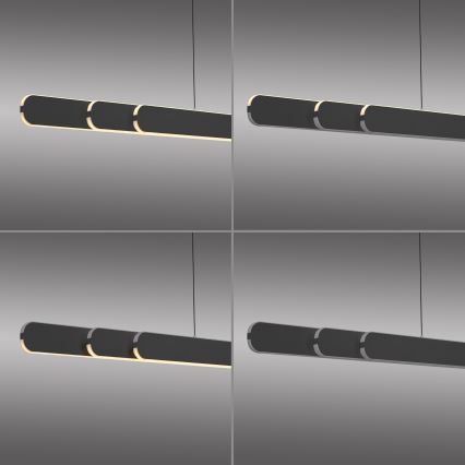 Schöner Wohnen 12577-18 - Lustre LED dimerizável suspenso por cabo ADRIANA ROUND 2xLED/24W/230V 2700/3000/3500/4000/5000K 160 cm preto