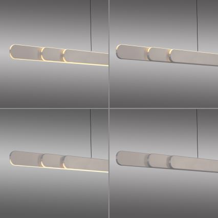 Schöner Wohnen 12577-39 - Lustre pendente LED regulável por dimmer em cabo ADRIANA ROUND 2xLED/24W/230V 2700/3000/3500/4000/5000K 160 cm cinzento