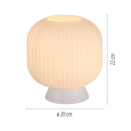 Schöner Wohnen 13573-16 - Candeeiro de mesa NAMI 1xE27/25W/230V branco