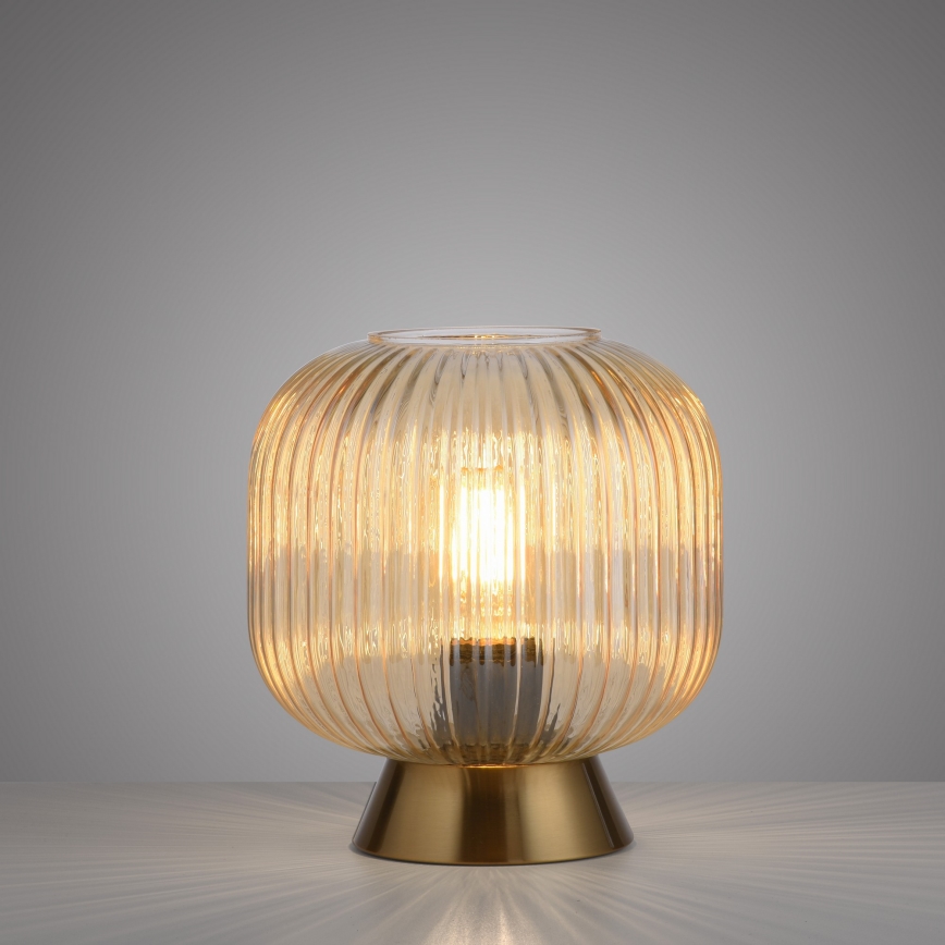 Schöner Wohnen 13573-27 - Candeeiro de mesa NAMI 1xE27/25W/230V dourado/bege/fumê