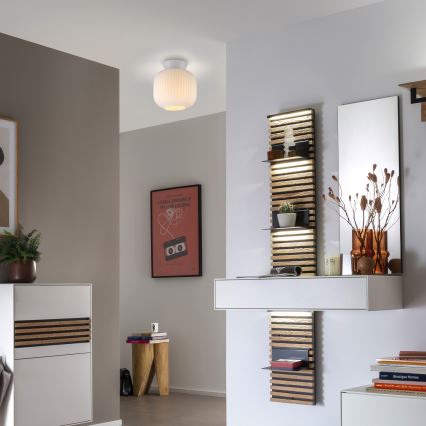 Schöner Wohnen 13574-16 - Candeeiro de teto NAMI 1xE27/25W/230V Ø 20 cm branco