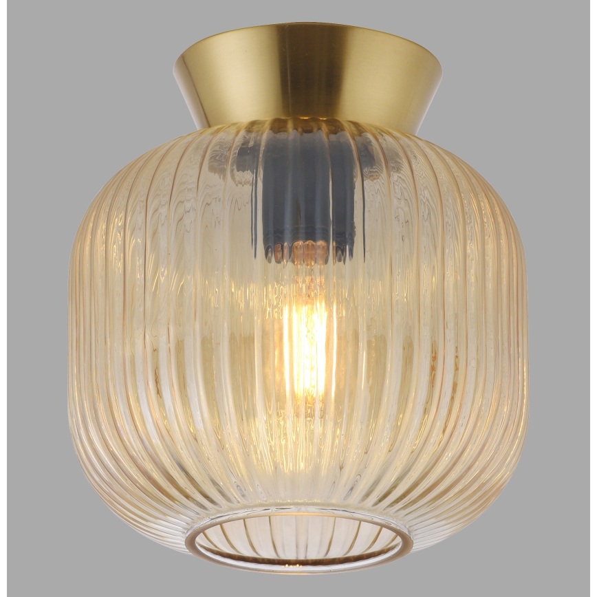 Schöner Wohnen 13574-27 - Luminária de teto NAMI 1xE27/25W/230V Ø 20 cm dourado/bege/fumê