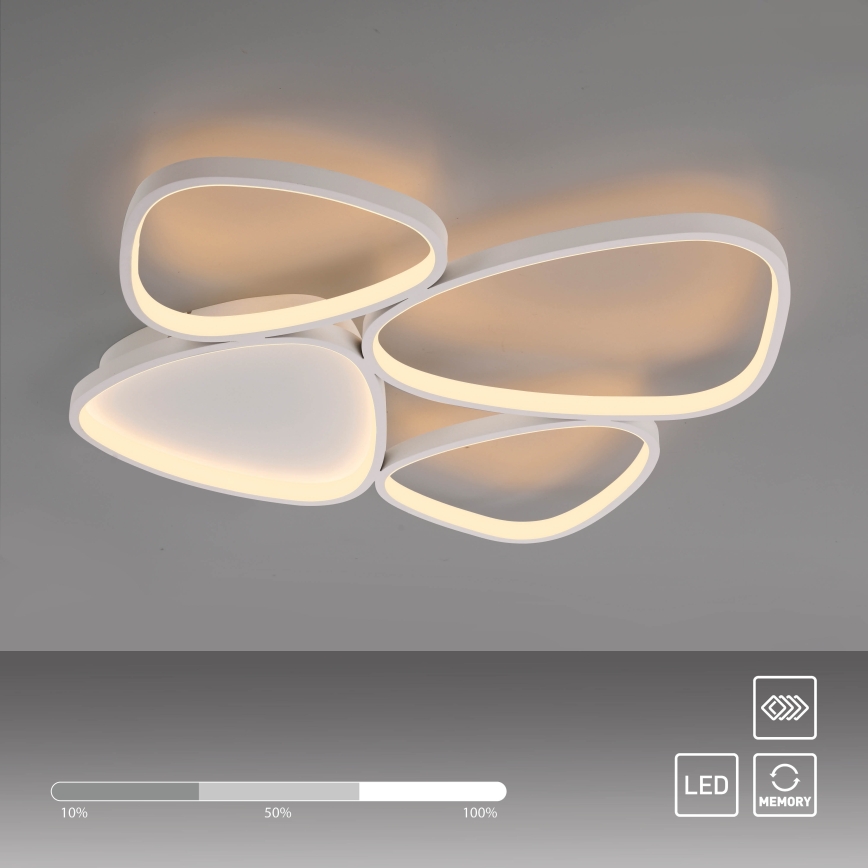 Schöner Wohnen 14038-16 - Luminária de teto LED regulável PEBBLES LED/35,5W/230V branca