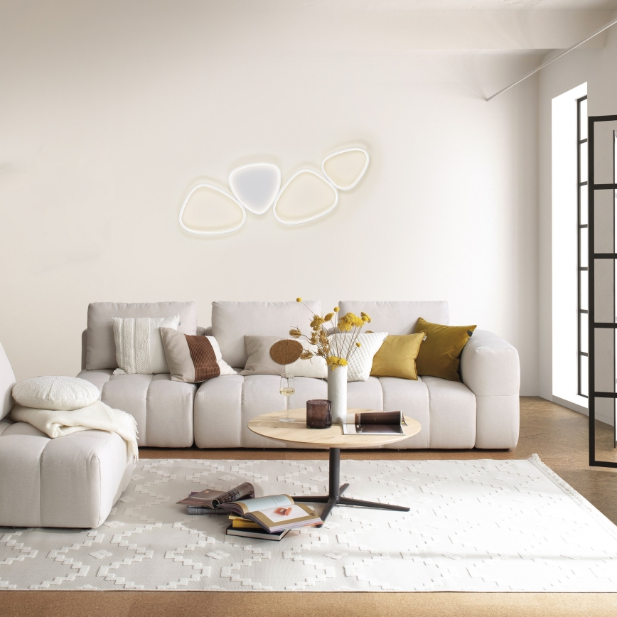 Schöner Wohnen 14039-16 - Luminária de teto dimável PEBBLES LED/35,5W/230V branca