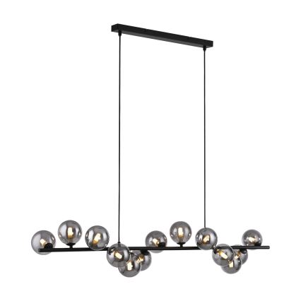 Schöner Wohnen 14504-18 - Lustre LED pendente em cabo DUBAI 13xG9/3W/230V 118 m preto/fumê