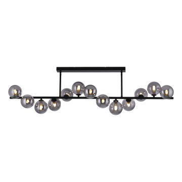 Schöner Wohnen 14505-18 - Lustre LED em haste DUBAI 13xG9/3W/230V preto/fumê